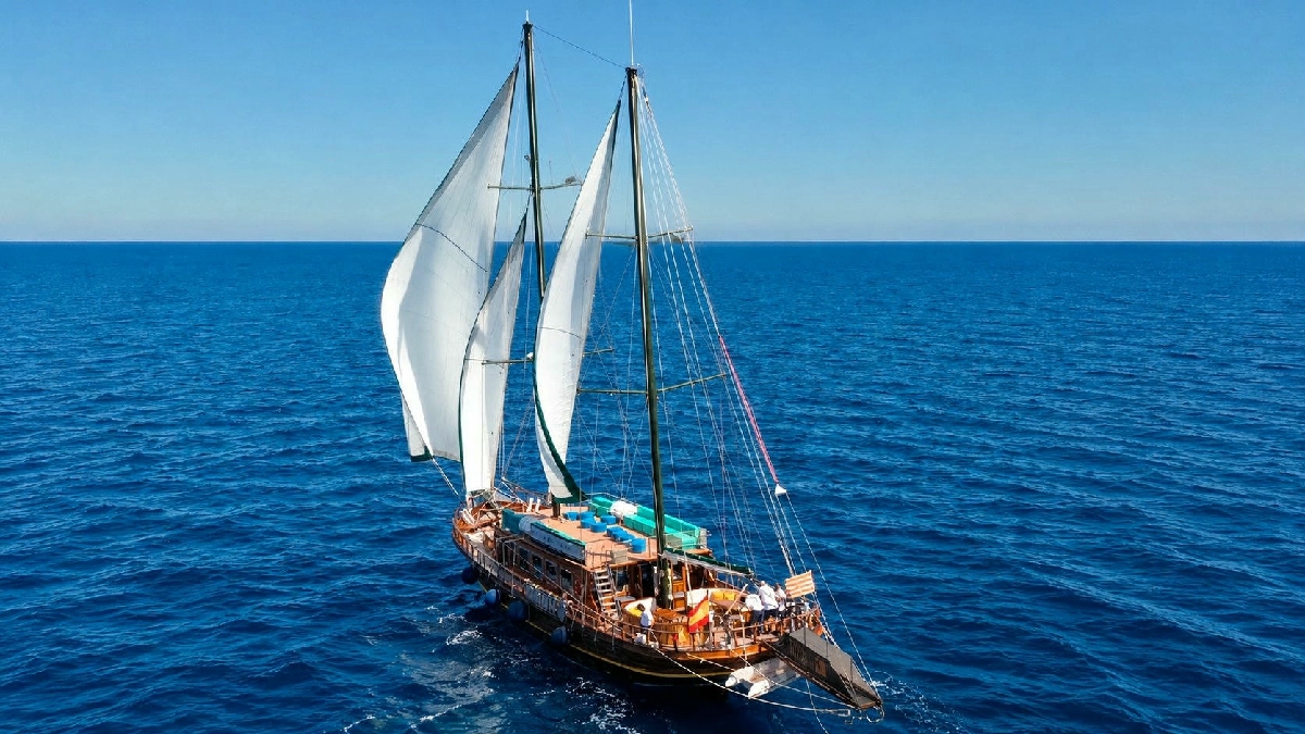 WOODEN BOAT TOUR ⛵🌊 Sail the Barcelona Coast + Tapa